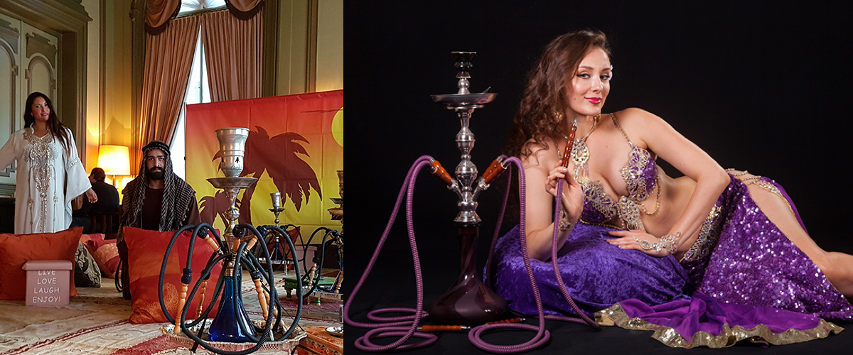 Decoratie en shisha huren voor een feest